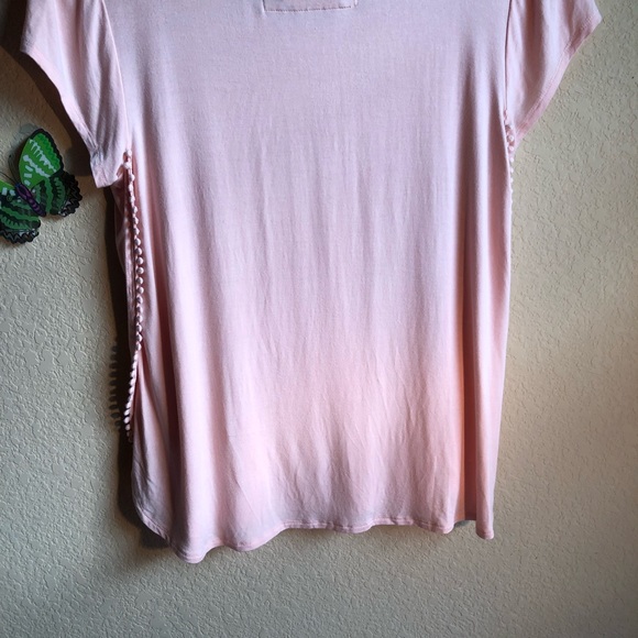 Cupio Blouse with PomPom trim detail on front and sides, Pink, Large, pre-owned - Picture 8 of 14